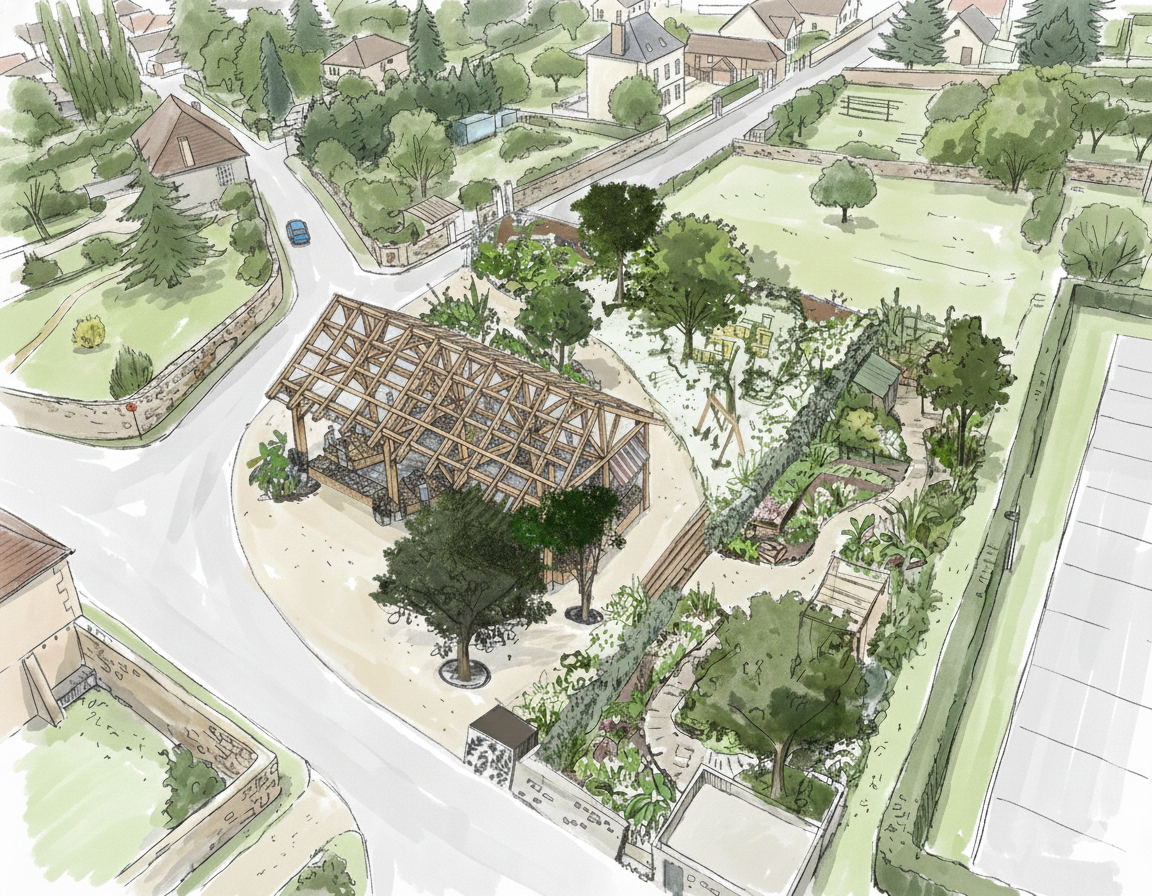 Étape : Charpente apparente